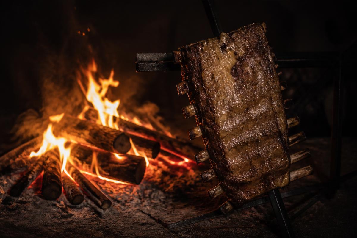 Asado a la leña